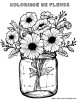 Coloriage de jolies fleurs dans un vase
